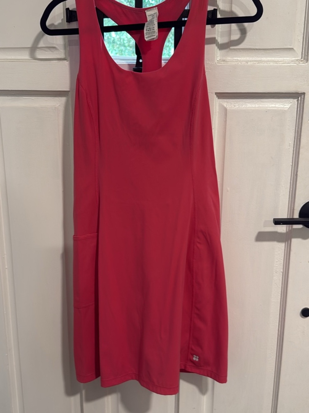 Sweaty Betty coral racerback active mini dress